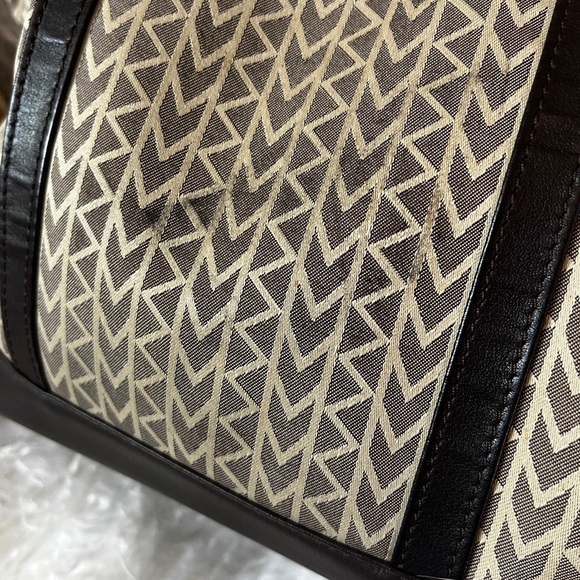 MICHAEL Michael Kors Chevron Tote in Brown and Cream - Picture 7 of 15